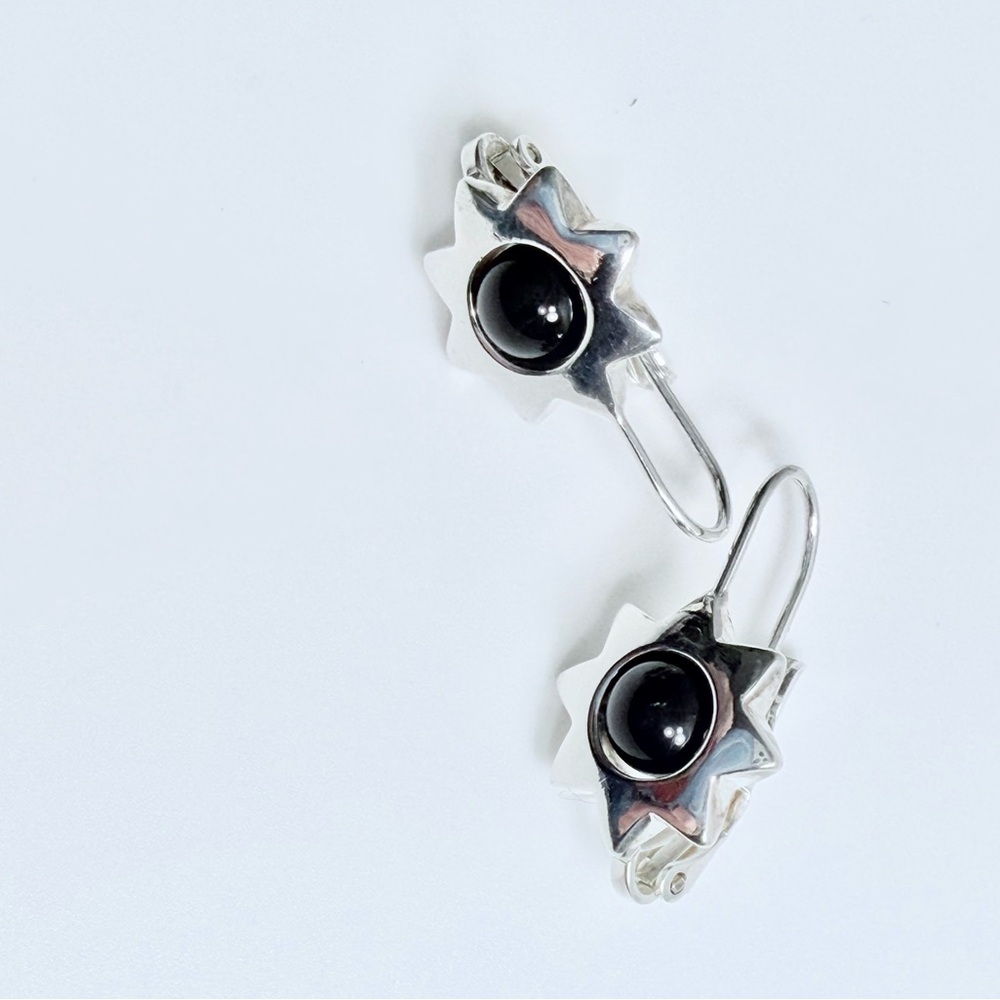 Vintage Solid Sterling Silver Star With Spinning … - image 7